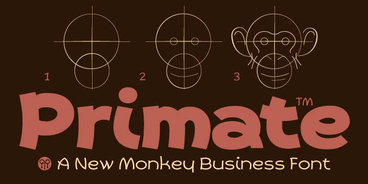 Пример шрифта Primate #24